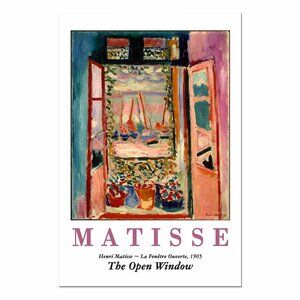 HENRI MATISSE "The Open Window" Colorful Art Print 13"by19" Poster